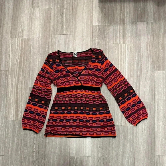 M Missoni 90's Long Sleeve Knit Top - Colorful - Size Small - Great Condition - Picture 2 of 7